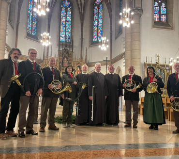 Hubertusmesse in der Klosterkirche der Franziskanerbrüder in Hausen/Wied