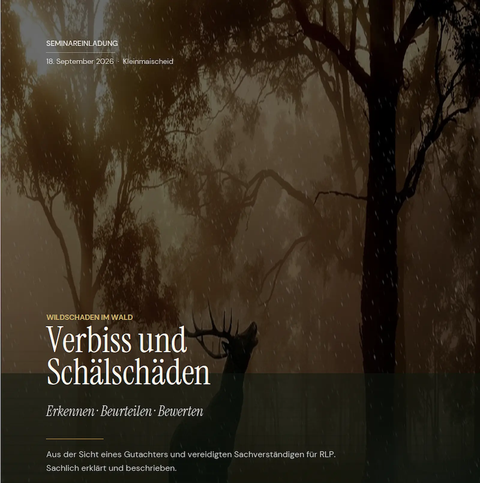 Seminar "Wildschaden erkennen, beurteilen und bewerten"